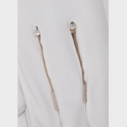 Rose Gold Studs with screws earrings with diamonds(0.11ct)
