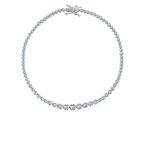 White Gold Tennis Bracelets in 10K (0.98tcw) - cushionblue