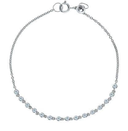 White Gold Tennis Bracelets in 10K (0.23tcw) - cushionblue