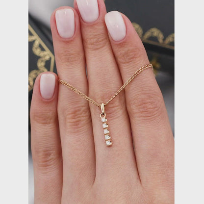 Diamonds with Rose Gold pendant necklace