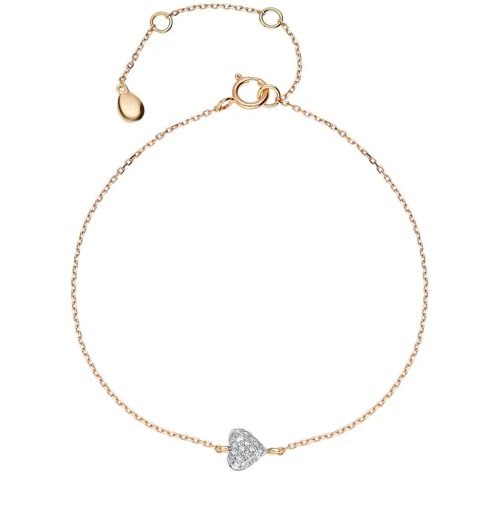 Rose Gold Tennis Bracelets in 10K (0.06tcw) - cushionblue