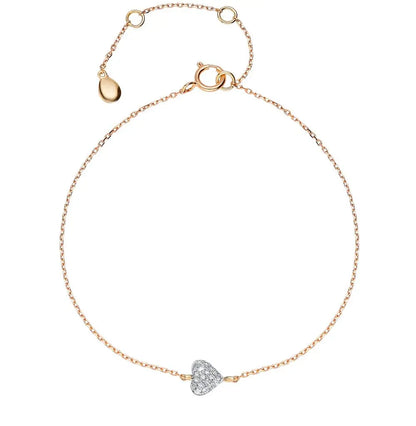 Rose Gold Tennis Bracelets in 10K (0.06tcw) - cushionblue