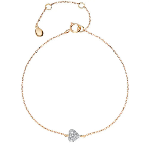 Rose Gold Tennis Bracelets in 10K (0.06tcw) - cushionblue