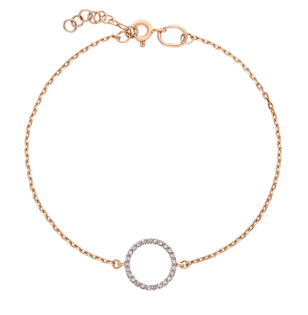 Rose Gold Tennis Bracelets in 10K (0.07tcw) - cushionblue