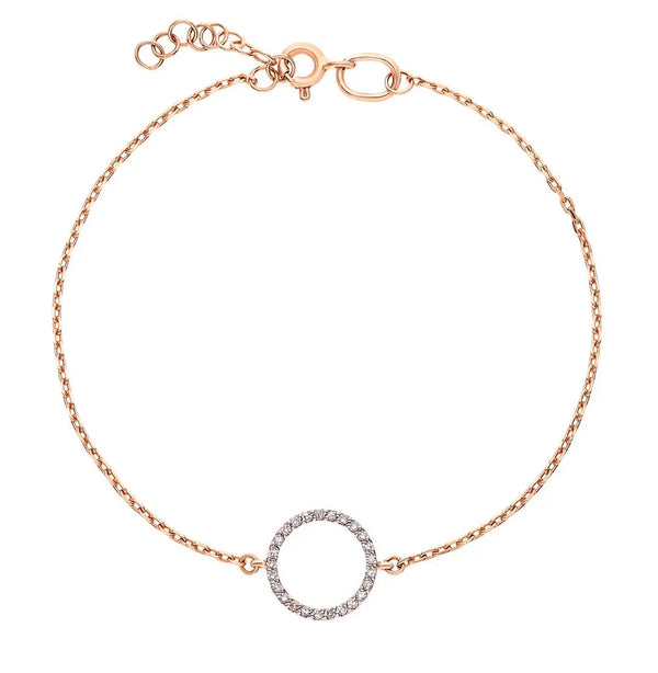 Rose Gold Tennis Bracelets in 10K (0.07tcw) - cushionblue
