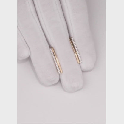 Rose Gold Latch back earrings with diamond(0.08ct)