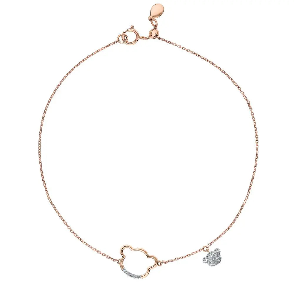 Rose Gold Tennis Bracelets in 10K (0.04tcw) - cushionblue