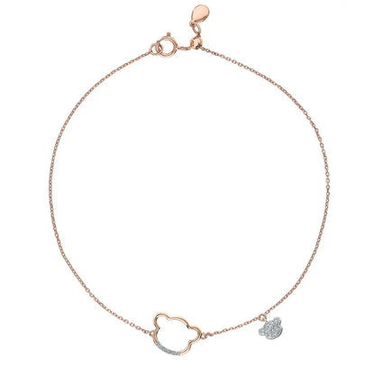 Rose Gold Tennis Bracelets in 10K (0.04tcw) - cushionblue