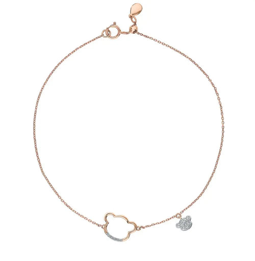 Rose Gold Tennis Bracelets in 10K (0.04tcw) - cushionblue
